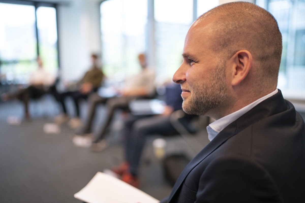 Leadership seminar with participants